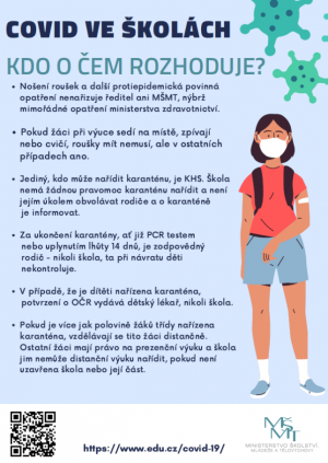 Metodický pokyn k nejčastějším otázkám ke Covidu ve školách